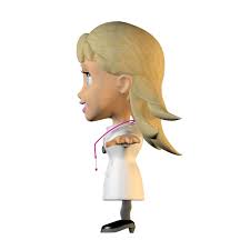 dr female doctor cute cartoon character