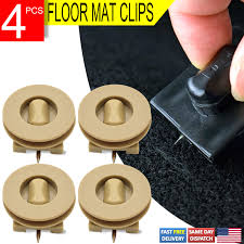 4x car floor holders beige clip floor