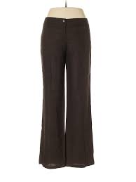Details About United Colors Of Benetton Women Brown Linen Pants 44 Eur