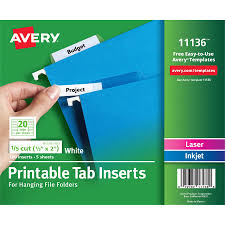 avery worksaver tab insert