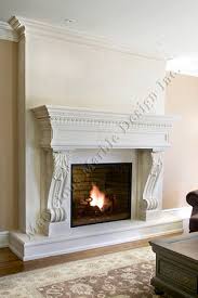 Limestone Fireplace Mantle In Beverly