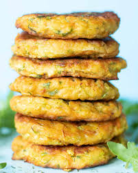 vegan zucchini fritters with pea