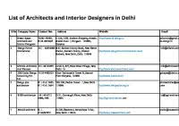 delhi architects list of architects