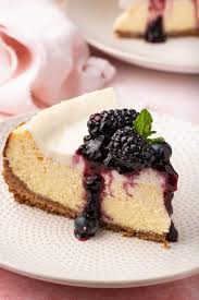 cheesecake with sour cream topping