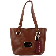 las leather handbag grab bag by