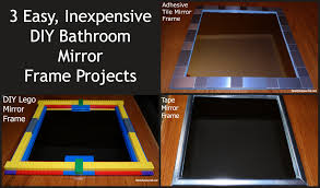 three diy bathroom mirror frames