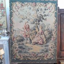 Italian Antique Woven Aubusson Tapestry