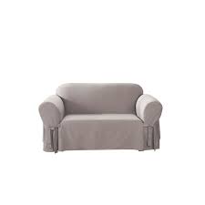 Solid Duck Cloth Loveseat Slipcover