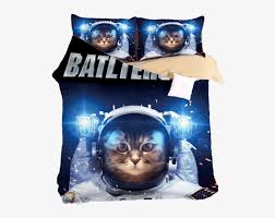 3d outer space cat print 3d bedding