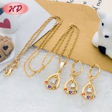 2020 fashion gold plated jewelry set