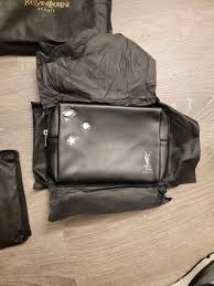 ysl beaute makeup bag pouch black star