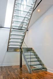 If you have a more traditional wooden flight of stairs already in place, then you can add a more modern feel by opting for a sheet glass balustrade. China Supplier Contemporary Glass Staircases With Antislip Glass Tread China Glass Staircase Glass Stairs