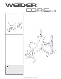 weider core 600 bench english manual