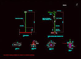 Street Lights Detail In Autocad