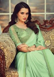 green sarees look for party be sy