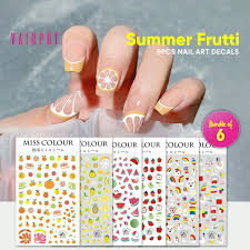 summer frutti nail art stickers