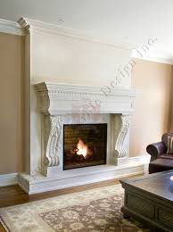 Limestone Fireplace Mantle In Beverly