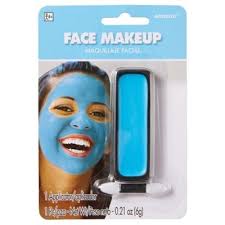 light blue face paint makeup halloween