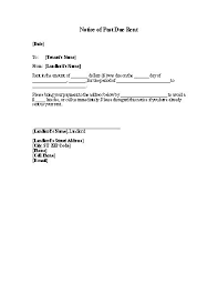 Printable Sample Late Rent Notice Form Real Estate Forms