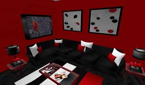 black red living room ideas home design