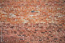 Print Old Red Brick Wall Texture Background
