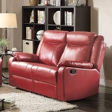 G765 Double Reclining Loveseat Red By