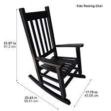 children black wood frame rocking chair