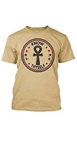 Rancid Nation Kemetic T Shirt Ancient Egypt Ankh Self Knowledge Tan Tee