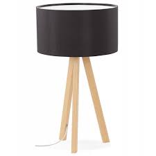 Designed by esben klint, denmark in. Scandinavian Style Black Natural Table Lamp With Lampshade Trivet