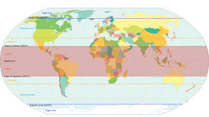 Running parallel above and below the equator are two more imaginary lines: Tropics Wikipedia
