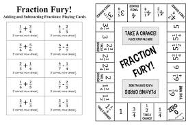 4/6 + 1/6 = 5/6) 3rd through 5th grades 11 Printable Board Games For Adding Subtracting Fractions