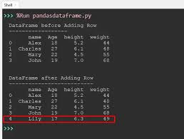 insert row to pandas dataframe