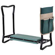 outsunny garden kneeler seat stool