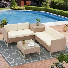 Rattan Wicker Sectional Sofa Couch