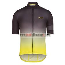 2017 Team Rapha Riding Clothing Biking Jersey Top Shirt Maillot Cycliste Black Yellow