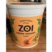 zoi greek yogurt honey calories