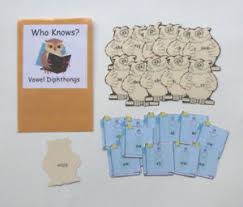 Details About Teacher Made Literacy Center Educational Learning Resource Game Vowel Diphthongs