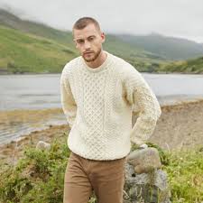 merino wool aran sweater by the irish