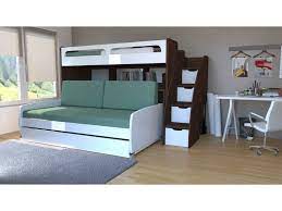 Twin Bunk Bed Over Full Xl Sofa Bed