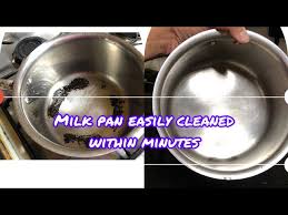 how to clean burnt milk pot easy