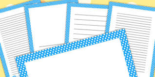 Free Blue And White Polka Dot Page Borders Writing Aid
