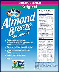 almond breeze almond milk unsweetened