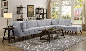 upholstered modular tufted sectional grey
