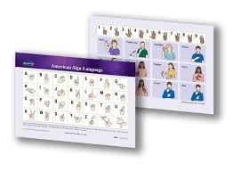 American Sign Language Asl Wallet Size Quick Reference Chart