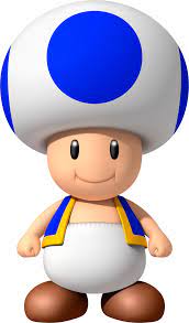 Blue toad from mario