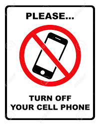 Black And Red Turn Off Cell Phone Sign With Black Border Stock Photo