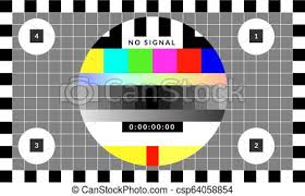 Retro Test Chip Chart Pattern That Was Used For Tv Calibration