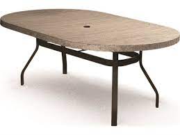 Oval Dining Table With Umbrella Hole