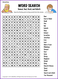 Download and print these coloring pages to help teach your kids the story of daniel in the lion's den. Word Search Samuel Saul David Kids Korner Biblewise