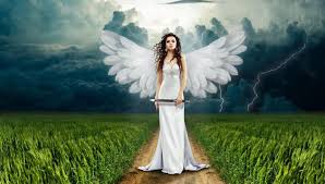 woman with angel wings hd wallpaper